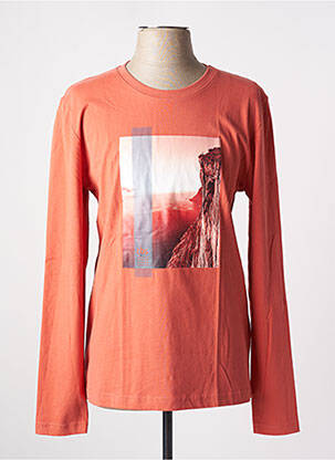 T-shirt bio manches longues orange TBS homme
