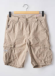 Bermuda coupe droite beige KAPORAL homme