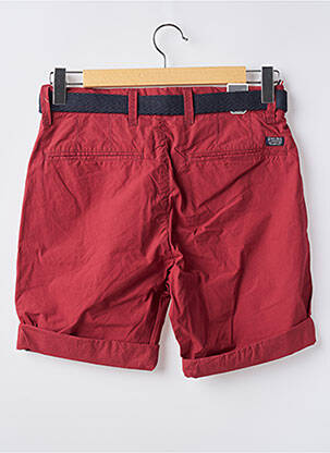 Bermuda coupe droite rouge PETROL INDUSTRIES homme