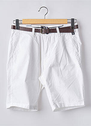 Bermuda coupe droite blanc PETROL INDUSTRIES homme
