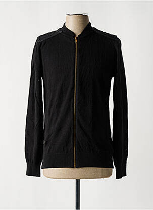 Gilet manches longues col v noir BACK LIGHT homme