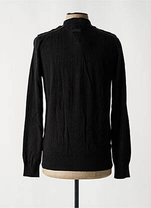 Gilet manches longues col v noir BACK LIGHT homme