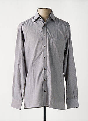 Chemise manches longues imprimé fantaisie marron JUPITER homme