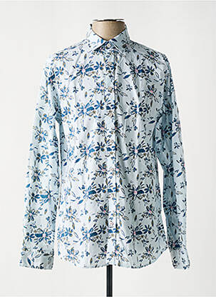 Chemise manches longues imprimé fleurs bleu CAMBRIDGE homme