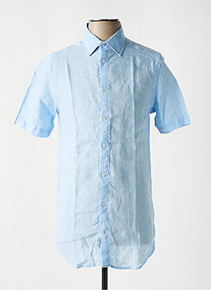 Chemise manches courtes coupe cintrée bleu CAMBRIDGE homme