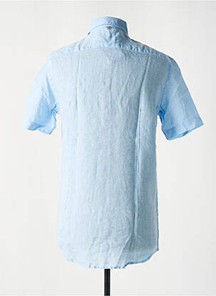 Chemise manches courtes coupe cintrée bleu CAMBRIDGE homme
