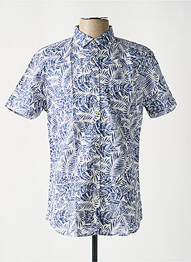 Chemise manches courtes imprimé tie and dye bleu TIBET homme