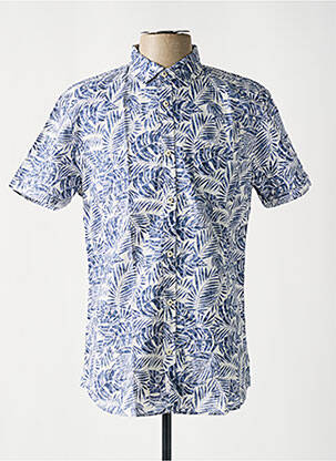 Chemise manches courtes poches bleu TIBET homme