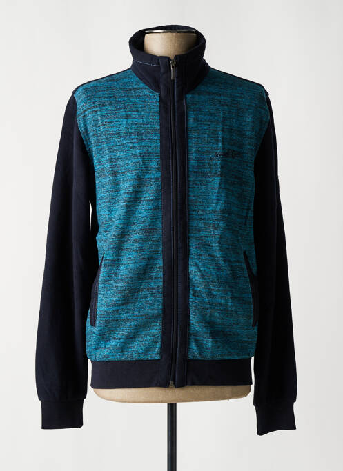 Gilet manches longues bleu MONTE CARLO pour homme