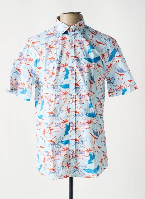 Chemise manches courtes bleu CAMBRIDGE pour homme