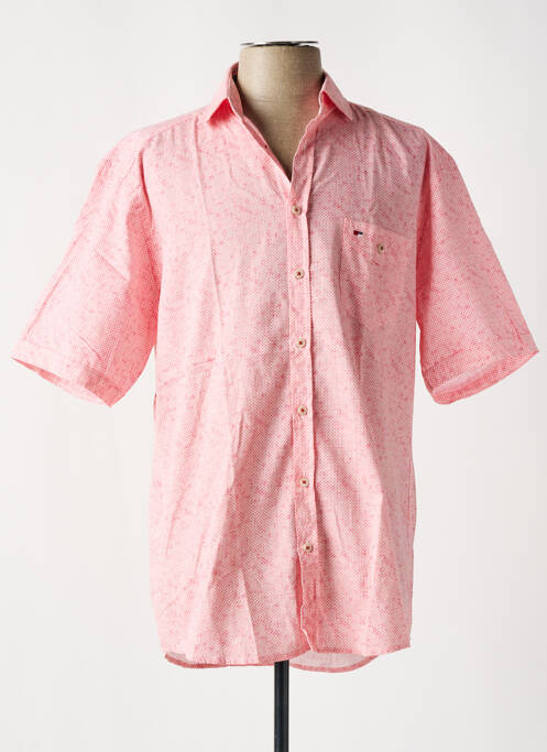 Chemise manches courtes rose JUPITER pour homme
