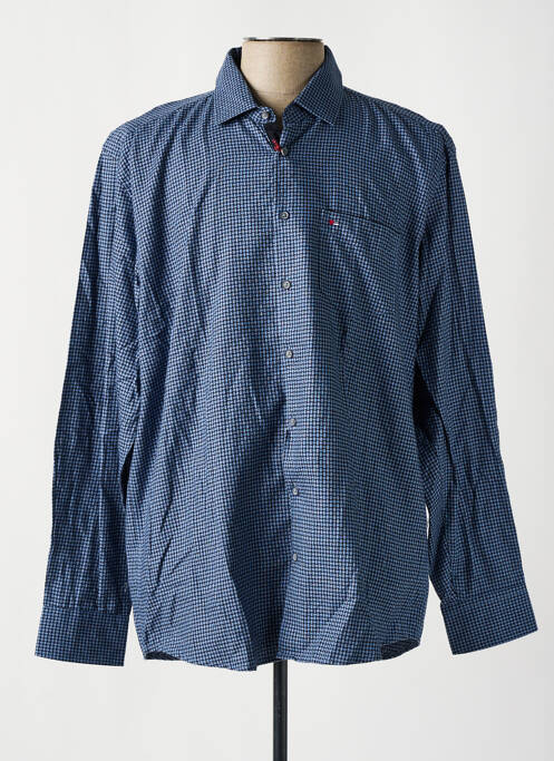 Chemise manches longues bleu JUPITER pour homme