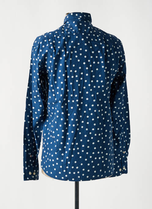 Chemise manches longues bleu SERGE BLANCO pour homme