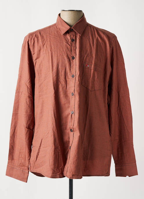 Chemise manches longues orange JUPITER pour homme