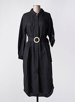 Robe mi-longue manches longues manches longues noir SALSA femme