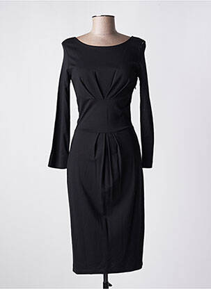 Robe mi-longue manches longues manches longues noir MOLLY BRACKEN femme