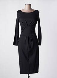 Robe mi-longue manches longues manches longues noir MOLLY BRACKEN femme