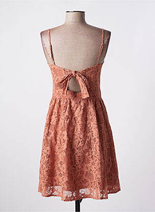 Robe courte coupe évasée fines bretelles orange MOLLY BRACKEN femme