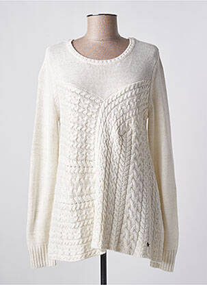 Pull col rond manches longues beige KAPORAL femme
