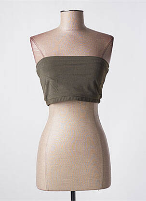 Top stretch sans manche vert HBT femme