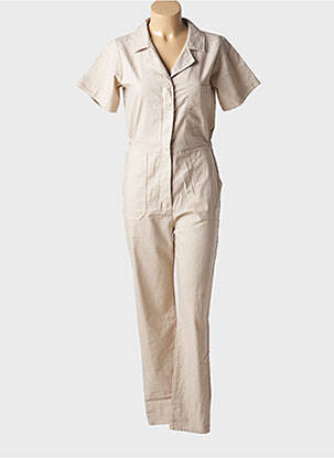 Combi-pantalon fermeture boutonnée sur le devant manches courtes beige PAKO LITTO femme