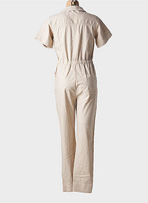 Combi-pantalon fermeture boutonnée sur le devant manches courtes beige PAKO LITTO femme