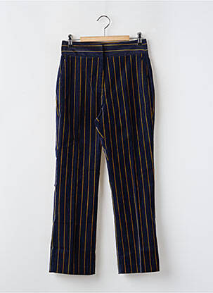 Pantalon droit stretch taille haute bleu KING LOUIE femme
