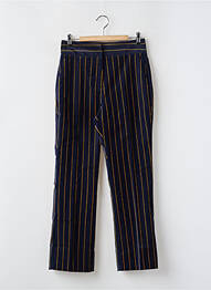 Pantalon droit stretch taille haute bleu KING LOUIE femme