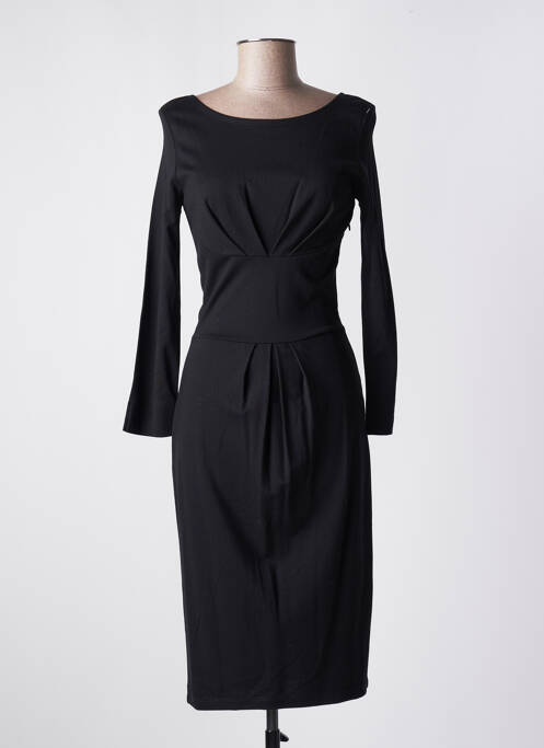 Robe mi-longue manches longues manches longues noir MOLLY BRACKEN femme