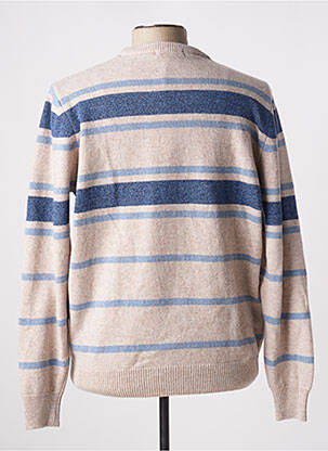 Pull tissage chiné manches longues beige STOZZI ADRIANO homme
