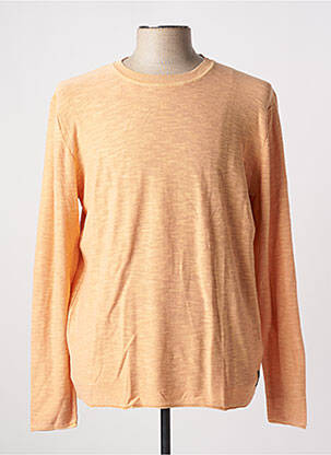 Pull tissage chiné manches longues orange PIONEER homme
