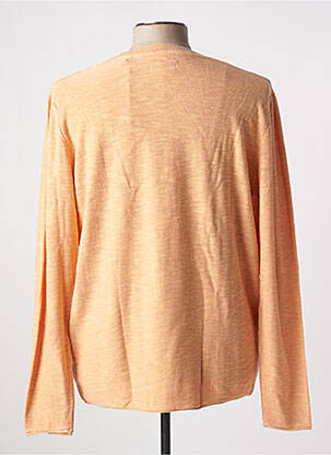 Pull tissage chiné manches longues orange PIONEER homme