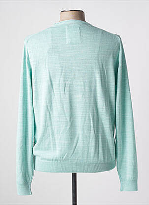 Pull tissage chiné manches longues vert MONTE CARLO homme