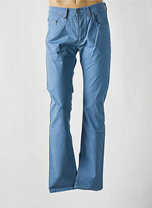 Pantalon slim fermeture zippée sous rabat boutonné bleu PIONEER homme