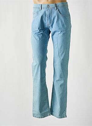 Pantalon slim fermeture zippée sous rabat boutonné bleu PIONEER homme