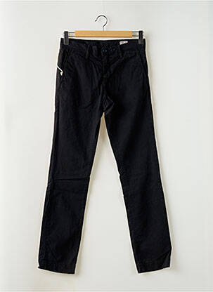 Pantalon chino tissage popeline taille normale noir TEDDY SMITH homme