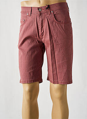 Bermuda coupe droite rouge PIONEER homme