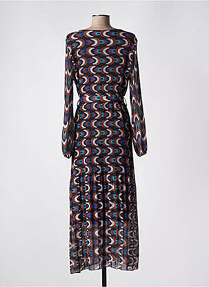 Robe longue manches longues manches longues marron OTTANTOTTO femme