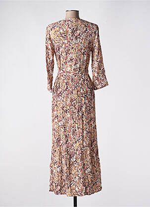 Robe longue manches longues manches longues beige JULIE GUERLANDE femme