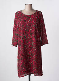 Robe courte manches 3/4 manches 3/4 rouge JULIE GUERLANDE femme