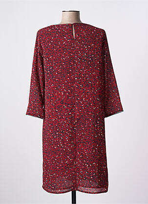 Robe courte manches 3/4 manches 3/4 rouge JULIE GUERLANDE femme
