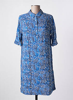 Robe courte manches courtes manches courtes bleu LOLA ESPELETA femme
