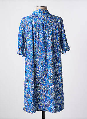 Robe courte manches courtes manches courtes bleu LOLA ESPELETA femme