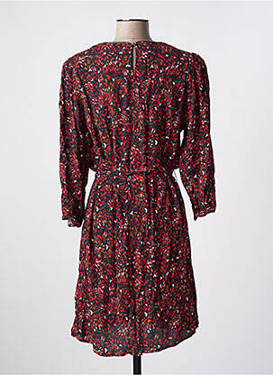 Robe courte imprimé fleurs manches longues noir JULIE GUERLANDE femme