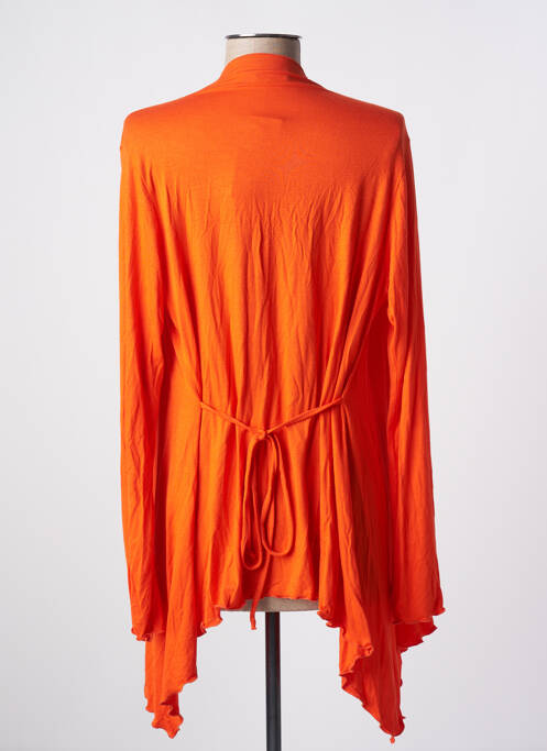 Gilet manches longues orange QUATRE VINGT JOURS pour femme