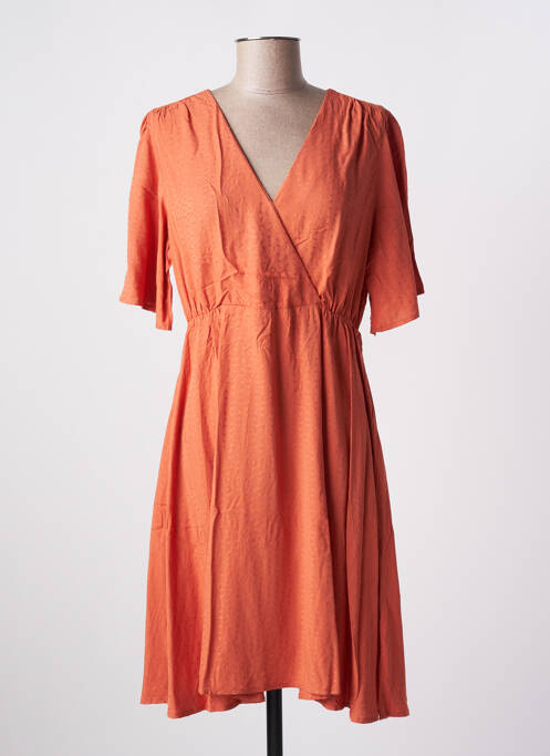 Robe mi-longue orange LOLA ESPELETA pour femme