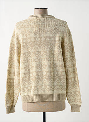 Pull resserrée sur le bas manches longues beige QUATRE VINGT JOURS femme