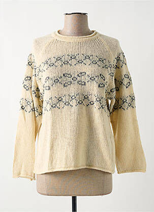 Pull coupe droite manches longues beige COASTLINE femme