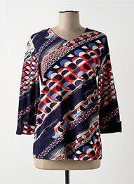 Top tissage jersey manches 3/4 bleu BRANDTEX femme