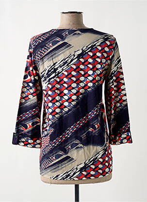 Top tissage jersey manches 3/4 bleu BRANDTEX femme